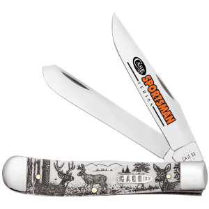 Case Trapper Sportsman Knife Deer Embellished (Natural Bone)