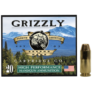 Grizzly 10mm Auto 200gr FMJ Flat Point Ammo (Box)