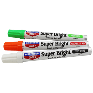 Birchwood Casey 15116 Super Bright TouchUp Sight Pens Felt Chisel Tip RedWhiteGreen