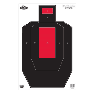 Birchwood Casey Dirty Bird 16.50x24 IPSC Splatter Targets  3 Pack (Black/Red)