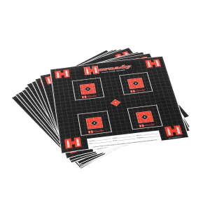 Hornady Lock-N-Load .5 Grid Paper Targets  10 Pack (Black/Red)