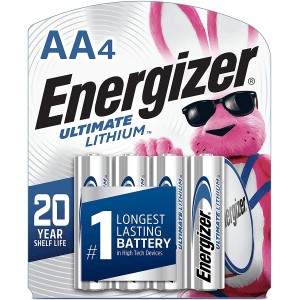 Energizer AA Ultimate Lithium Silver Batteries  4 Pack
