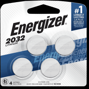 Energizer CR2032 Lithium Battery Silver 3V 235mAh 4 Pack