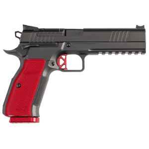 Dan Wesson DWX 9mm 4.95 10+1 Black Red Grip