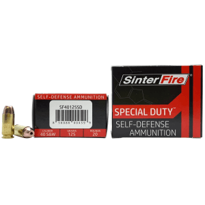 Sinterfire Special Duty 40 S&W 125 Grain Lead Free Frangible Hollow Point SF40125SD (Box)