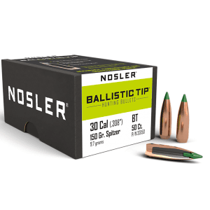 Nosler 30 Caliber 150gr Ballistic Tip Hunting Projectiles