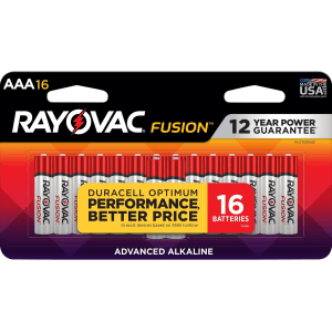 Rayovac AAA High Energy Alkaline Batteries (16 Pack)