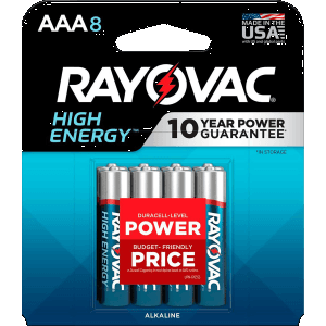 Rayovac AAA High Energy Alkaline Batteries (8 Pack)