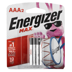 Energizer MAX AAA Alkaline Batteries BlackSilver 2-Pack