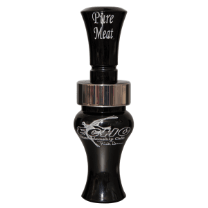Echo Calls Pure Meat Double Reed Mallard/Duck Call (Black)