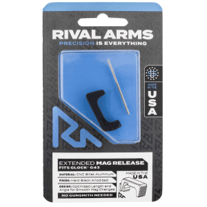 Rival Arms Black Anodized Magazine Release for Glock 43