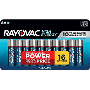 Rayovac AA High Energy Alkaline Batteries (16 Pack)