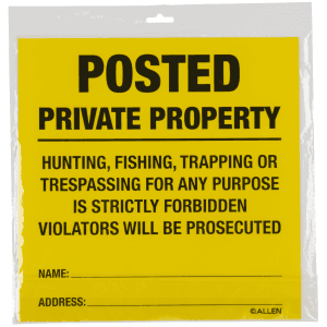 PackAllen No Trespassing Sign 12-Pack